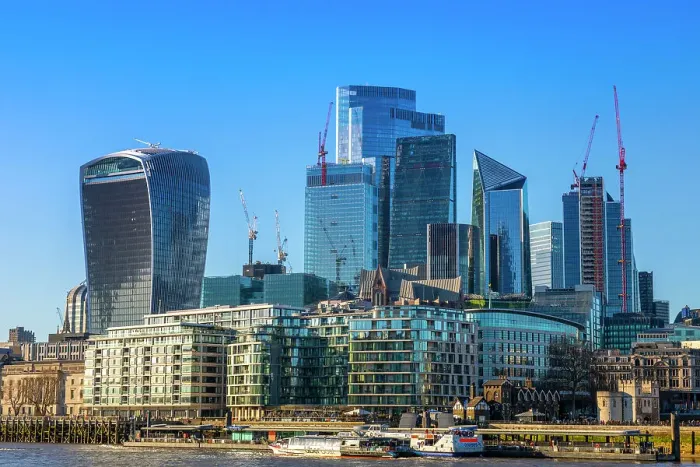 Framed Print : City of London skyline, River Thames, London, England, United Kingdom, Europe Framed Print : City of London skyline, River Thames, London, England, United Kingdom, Europe