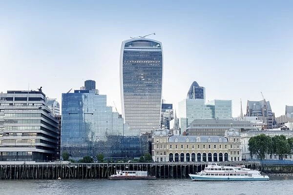 City of London skyline showing the Walkie Talkie building, London, England, United Kingdom
