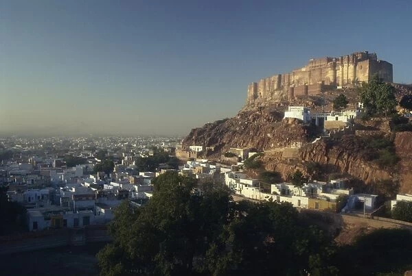 City and Meherangarh fort, Jodhpur, Rajasthan state, India, Asia