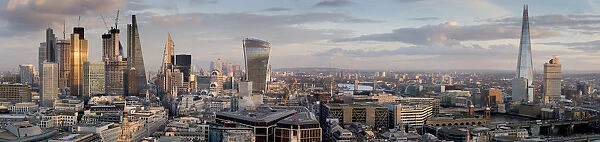 City panorama from St. Pauls, City of London, London, England, United Kingdom, Europe