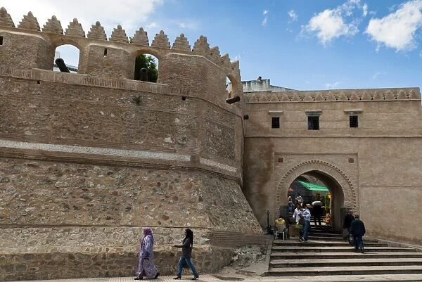 City ramparts, Medina, Tetouan, UNESCO World Heritage Site, Morocco, North Africa, Africa