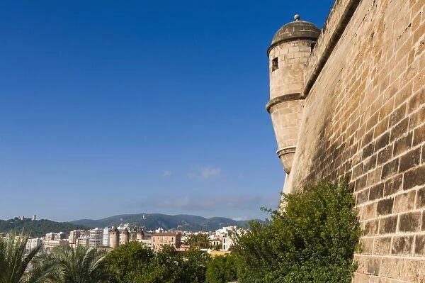 City ramparts, Palma de Mallorca, Majorca, Balearic Islands, Spain, Europe