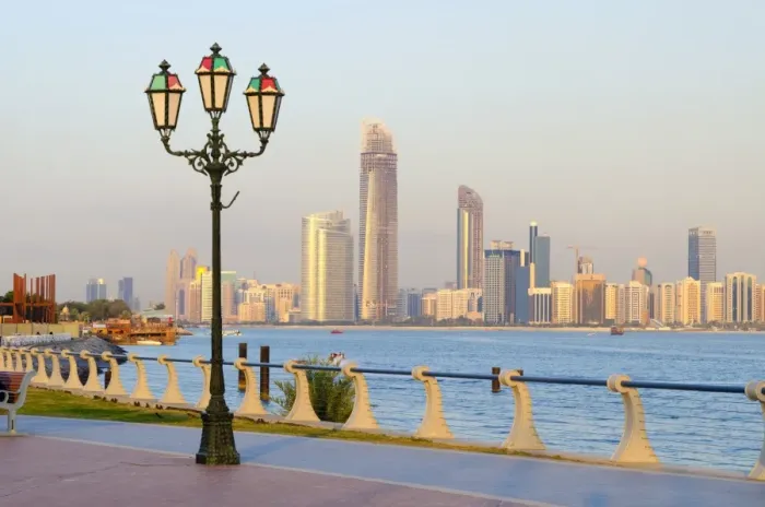 Framed Print : City skyline, Abu Dhabi, United Arab Emirates, Middle East Framed Print : City skyline, Abu Dhabi, United Arab Emirates, Middle East
