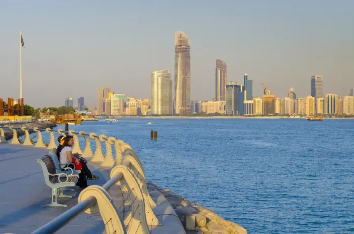 Framed Print : City skyline, Abu Dhabi, United Arab Emirates, Middle East Framed Print : City skyline, Abu Dhabi, United Arab Emirates, Middle East