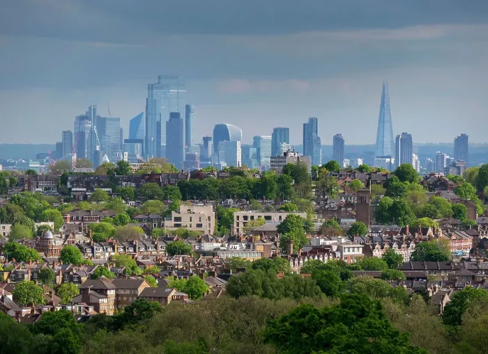 Framed Print : City skyline from Alexandra Palace, London, England, United Kingdom, Europe Framed Print : City skyline from Alexandra Palace, London, England, United Kingdom, Europe