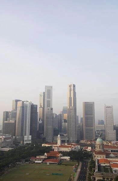 City skyline at dawn