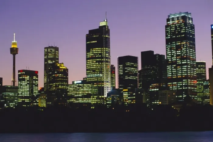 Framed Print : City skyline at dusk, Sydney, New South Wales, Australia Framed Print : City skyline at dusk, Sydney, New South Wales, Australia