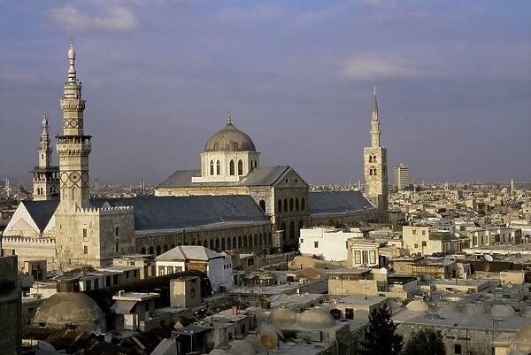 City skyline including Omayyad mosque and souk