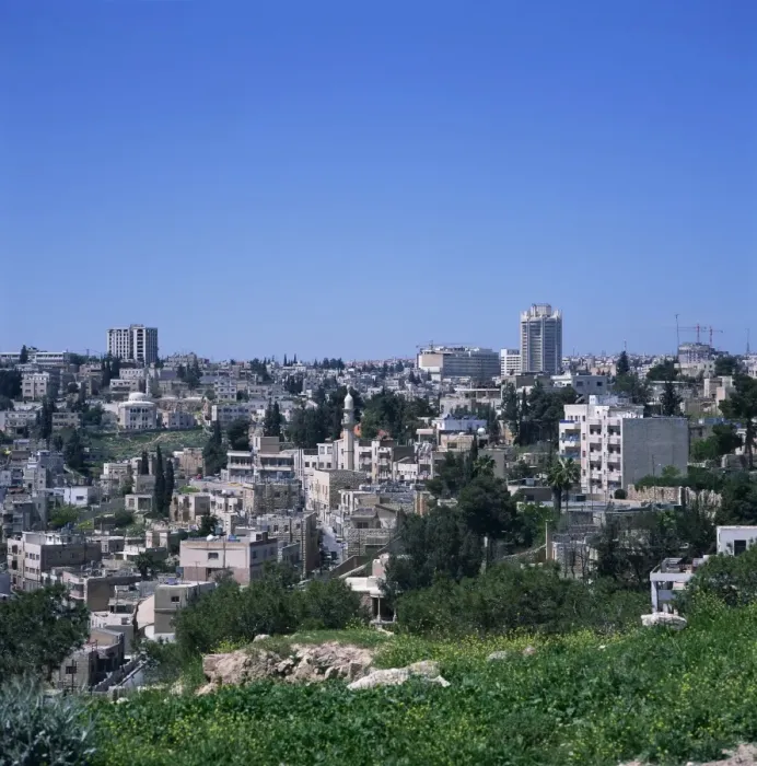 Framed Print : City skyline of Jebel Amman from the Citadel Framed Print : City skyline of Jebel Amman from the Citadel