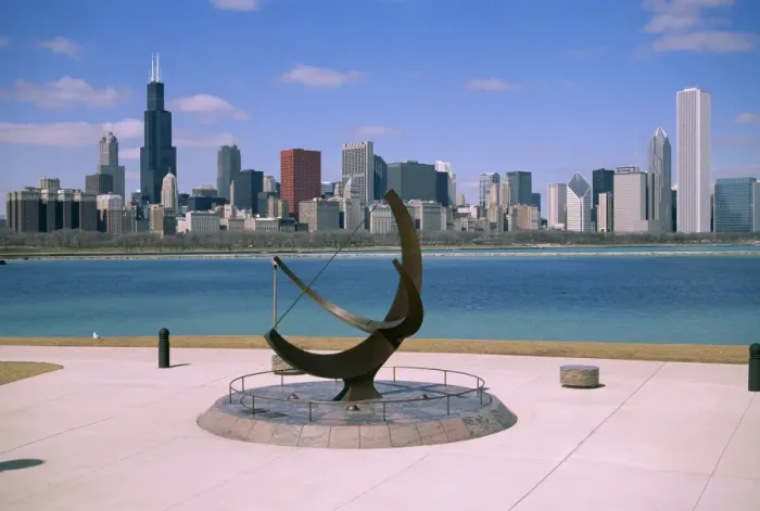 Framed Print : City skyline and Lake Michigan from the Adler Planetarium Framed Print : City skyline and Lake Michigan from the Adler Planetarium