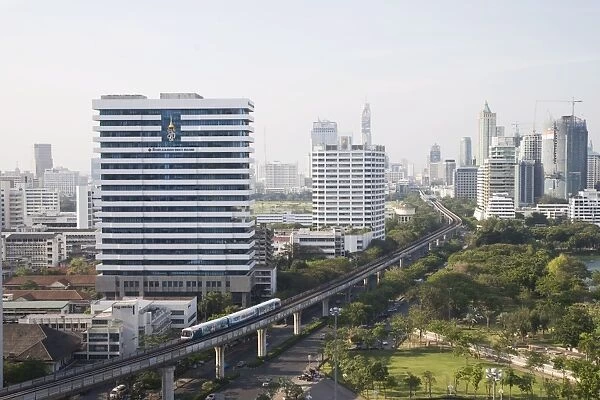 City skyline and Lumpini Park, Bangkok, Thailand, Southeast Asia, Asia