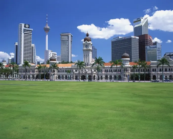 Framed Print : The city skyline from Merdeka Square with the Sultan Framed Print : The city skyline from Merdeka Square with the Sultan
