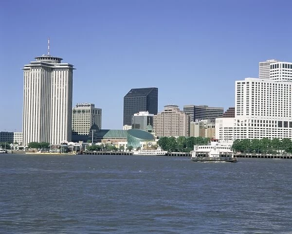 City skyline and Mississippi River