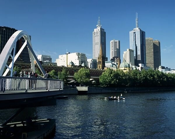 City skyline and River Yarra, Melbourne, Victoria, Australia, Pacific