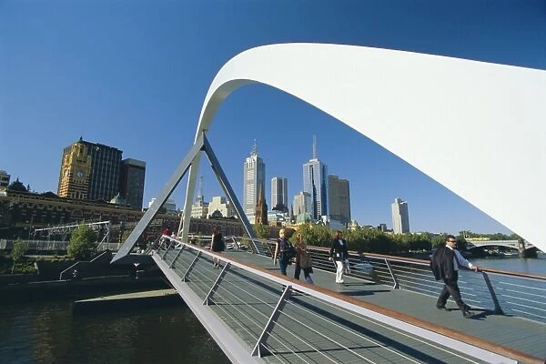 City skyline from Southgate, Melbourne, Victoria, Australia
