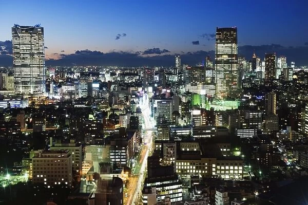 City skyline view looking towards Roppongi from Tokyo Tower, Tokyo, Japan, Asia