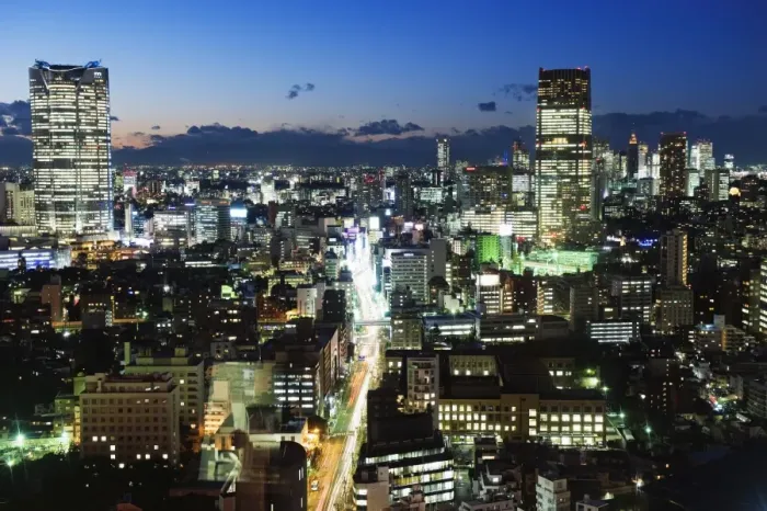 Framed Print : City skyline view looking towards Roppongi from Tokyo Tower, Tokyo, Japan, Asia Framed Print : City skyline view looking towards Roppongi from Tokyo Tower, Tokyo, Japan, Asia