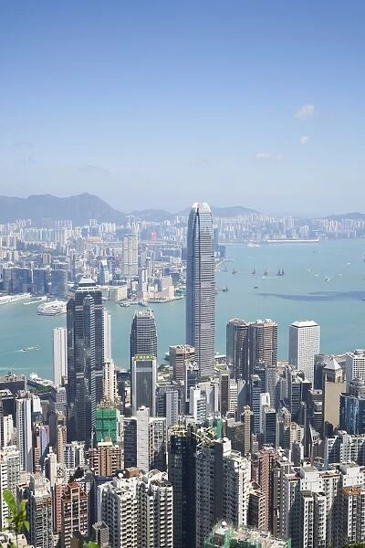 City skyline, viewed from Victoria Peak with Two International Finance Centre (2IFC)