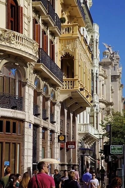 City streets, Valencia, Spain, Europe