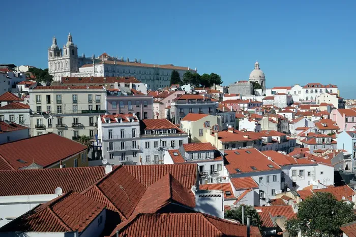 Framed Print : City view of Alfama district, Lisbon, Portugal Framed Print : City view of Alfama district, Lisbon, Portugal