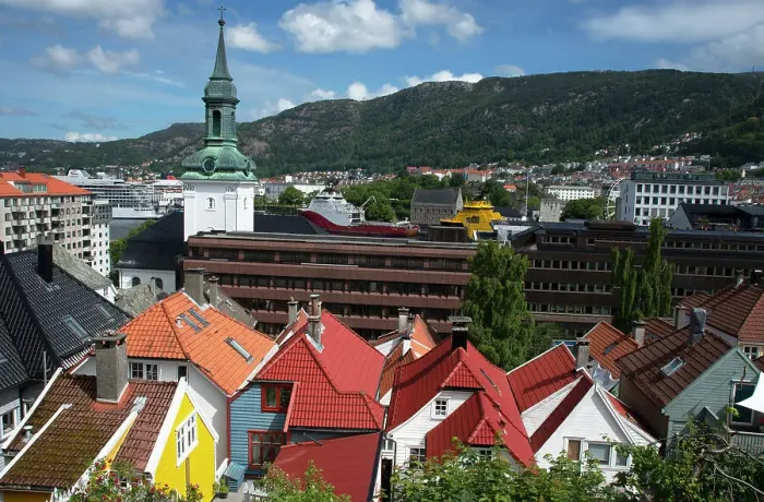 Framed Print : City view from conservation area, Bergen, Norway, Scandinavia, Europe Framed Print : City view from conservation area, Bergen, Norway, Scandinavia, Europe
