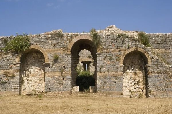 City wall, old Roman city of Nicopolis, Epiros, Greece, Europe