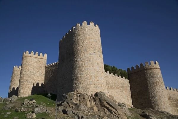 City Wall, originally built in the 12th century, Avila, UNESCO World Heritage Site