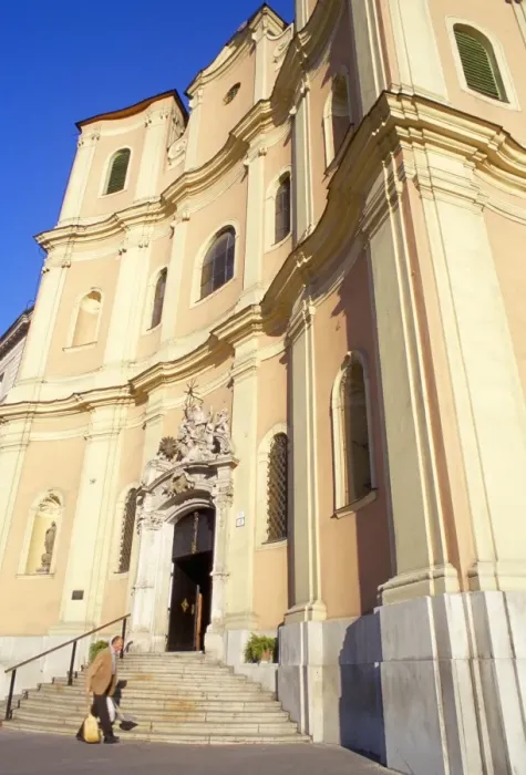 Framed Print : Citys finest Baroque church of Holy Trinity (Kostol Trinitarov) Framed Print : Citys finest Baroque church of Holy Trinity (Kostol Trinitarov)