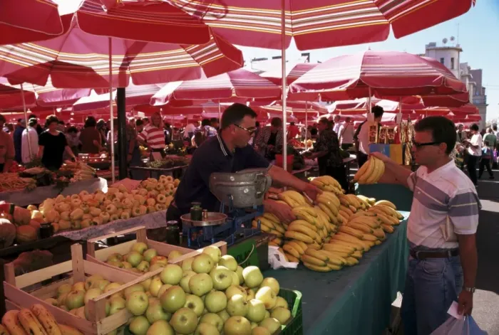 Framed Print : Citys market, Dolac, Zagreb, Croatia, Europe