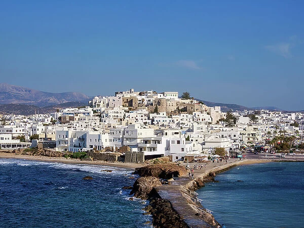 Cityscape of Chora, Naxos City, Naxos Island, Cyclades, Greek Islands, Greece, Europe