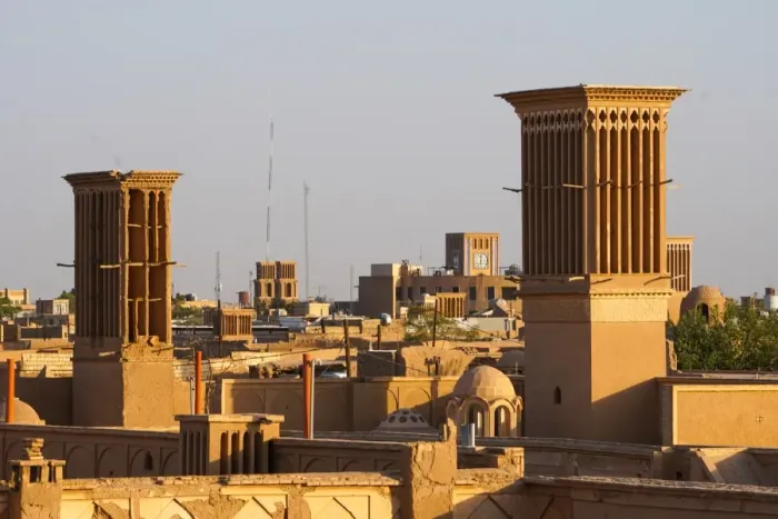 Framed Print : Cityscape at dusk with many windtowers (badgirs), Yazd, Iran, Middle East Framed Print : Cityscape at dusk with many windtowers (badgirs), Yazd, Iran, Middle East
