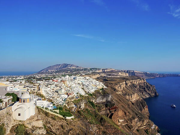 Cityscape of Fira, Santorini (Thira) Island, Cyclades, Greek Islands, Greece, Europe