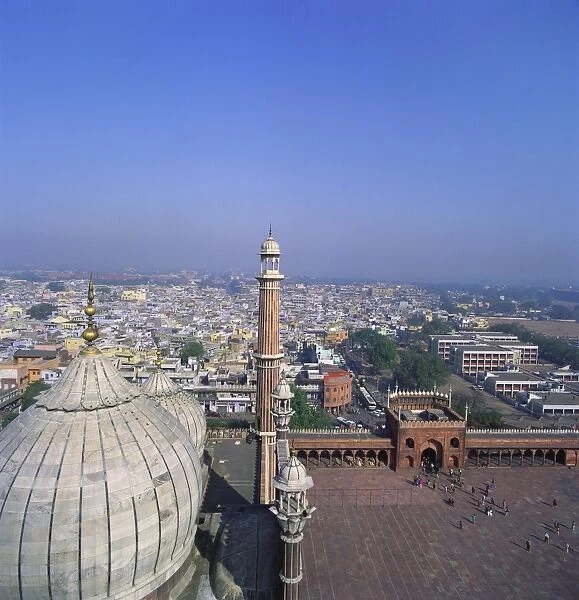 Cityscape and Jama Masjid, Delhi, India