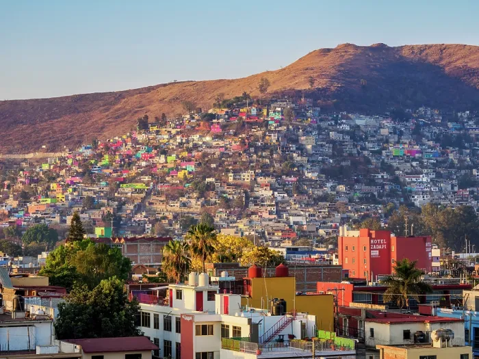 Framed Print : Cityscape of Oaxaca de Juarez at sunrise, Oaxaca State, Mexico Framed Print : Cityscape of Oaxaca de Juarez at sunrise, Oaxaca State, Mexico