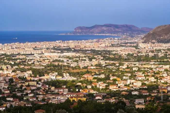 Framed Print : Cityscape of Palermo (Palermu) and the coast of Sicily, seen from Monreale, Sicily, Italy, Mediterranean, Europe Framed Print : Cityscape of Palermo (Palermu) and the coast of Sicily, seen from Monreale, Sicily, Italy, Mediterranean, Europe