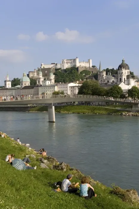 Framed Print : Cityscape with River Salzach, , Salzburg, Austria, Europe Framed Print : Cityscape with River Salzach, , Salzburg, Austria, Europe