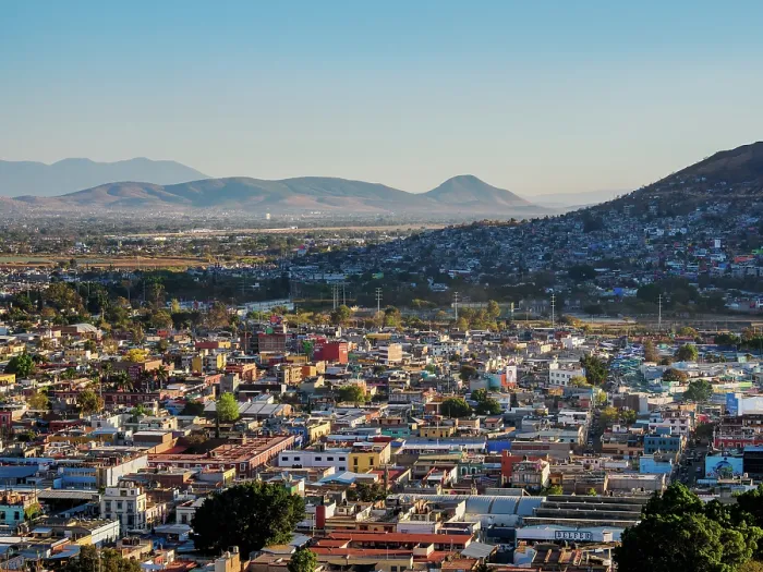 Framed Print : Cityscape seen from Cerro del Fortin at sunset, Oaxaca de Juarez, Oaxaca State, Mexico Framed Print : Cityscape seen from Cerro del Fortin at sunset, Oaxaca de Juarez, Oaxaca State, Mexico
