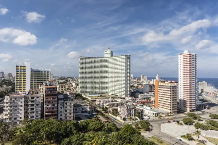 Framed Print : Cityscape view looking west of the town of Vedado, taken from the roof of the Hotel Nacional Framed Print : Cityscape view looking west of the town of Vedado, taken from the roof of the Hotel Nacional