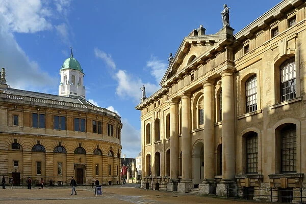 The Clarendon Building and Sheldonian Theatre, Oxford, Oxfordshire, England, United Kingdom, Europe