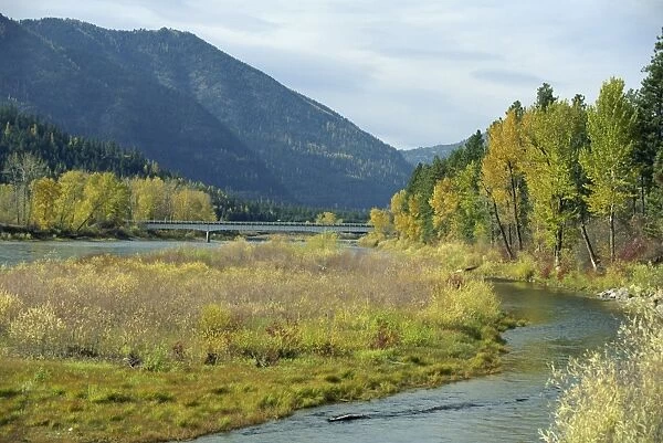 The Clark Fork River in the fall