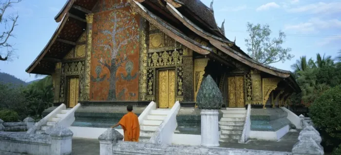 Framed Print : Classic Lao temple architecture Framed Print : Classic Lao temple architecture