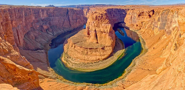 Classic panorama view of Horseshoe Bend just north of the main tourist overlook near Page