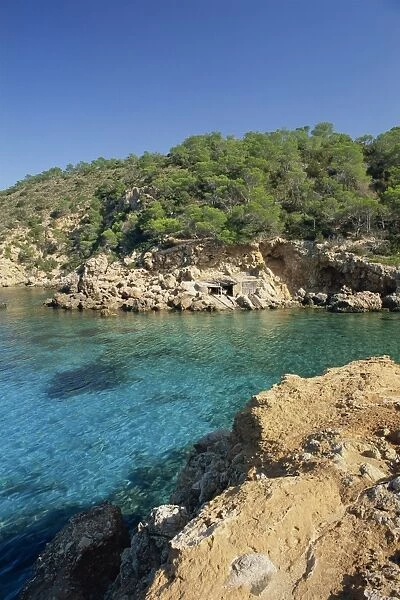 Clear turquoise waters of Cala Xucla