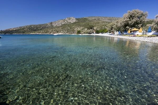 Clear water and beach, Klima, Samos, Aegean Islands, Greece