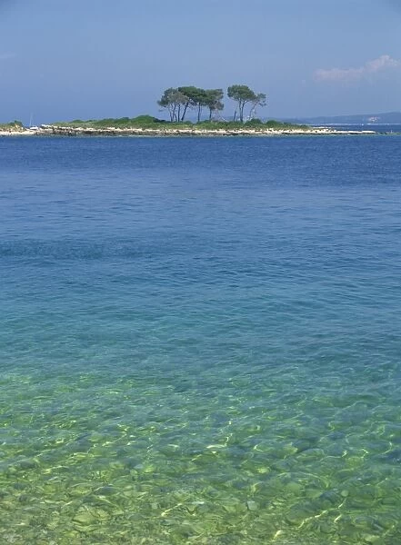 Clear water off Red Island, at Rovinj, Croatia, Europe