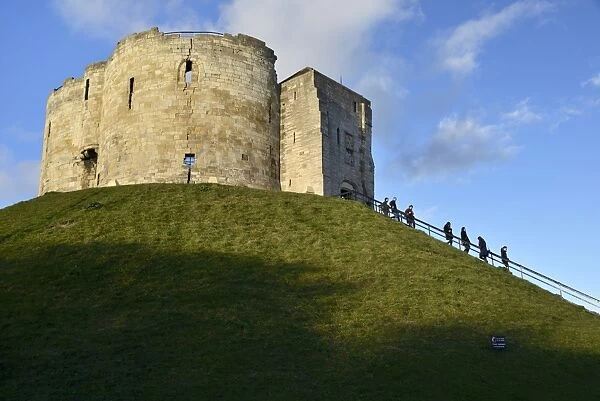 Cliffords Tower, York Castle Keep, York, Yorkshire, England, United Kingdom, Europe