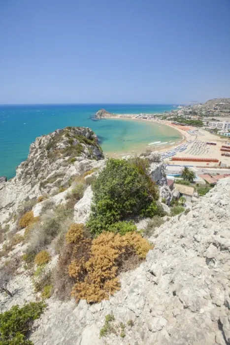 Framed Print : The cliffs frame the turquoise sea and the sandy beach of Licata, Province of Agrigento Framed Print : The cliffs frame the turquoise sea and the sandy beach of Licata, Province of Agrigento