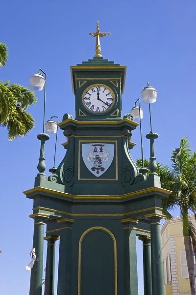 Clock Tower in the centre of capital, Piccadilly Circus, Basseterre, St