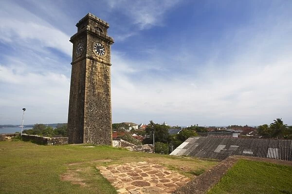 Clock tower in Galle Fort, UNESCO World Heritage Site, Galle, Sri Lanka, Asia