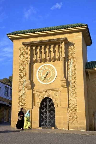 Clock Tower in Grand Socco, Tangier, Morocco, North Africa, Africa